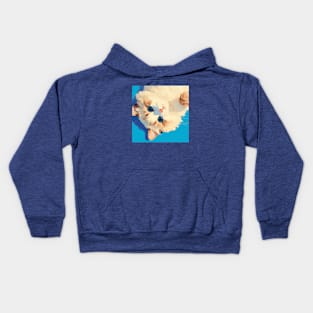 Blue-eyed Fluff V Kids Hoodie